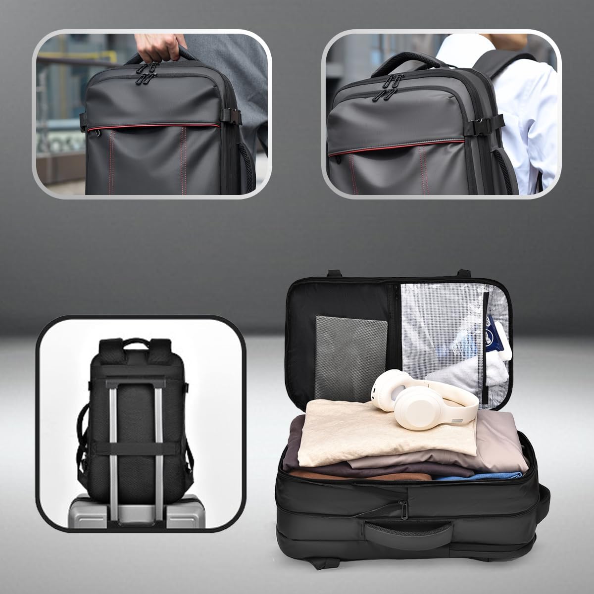 Hp hope] 真空圧縮 リュック 60L エア真空 バックパック メンズ 17